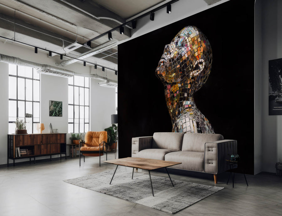 Wall Art Disco - mural w głowę z efektem kuli dyskotekowej
