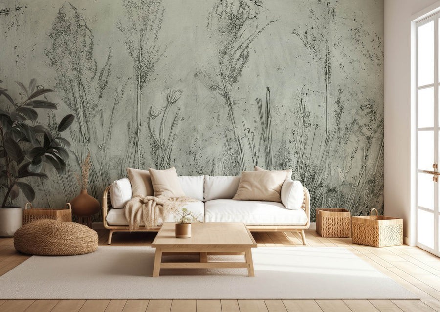 Wall Art Pampa Sage - mural w polne rośliny