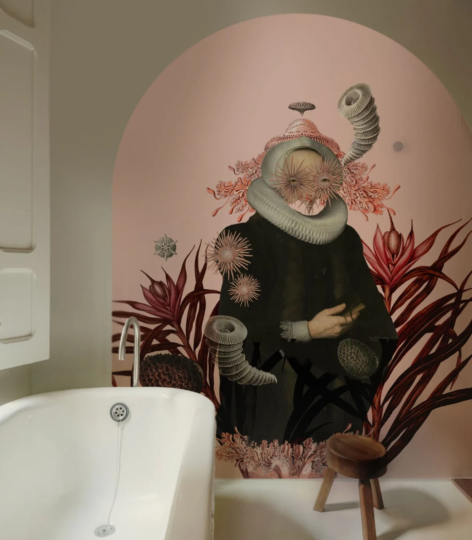 Wallcolors ARCH-9282 Arch Lady Medusa Pink - mural łuk w abstrakcyjną postać kobiecą