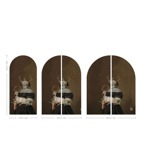 Wallcolors ARCH-9273 Arch Lady of the Stag - mural łuk w abstrakcyjną postać kobiecą i jelenia