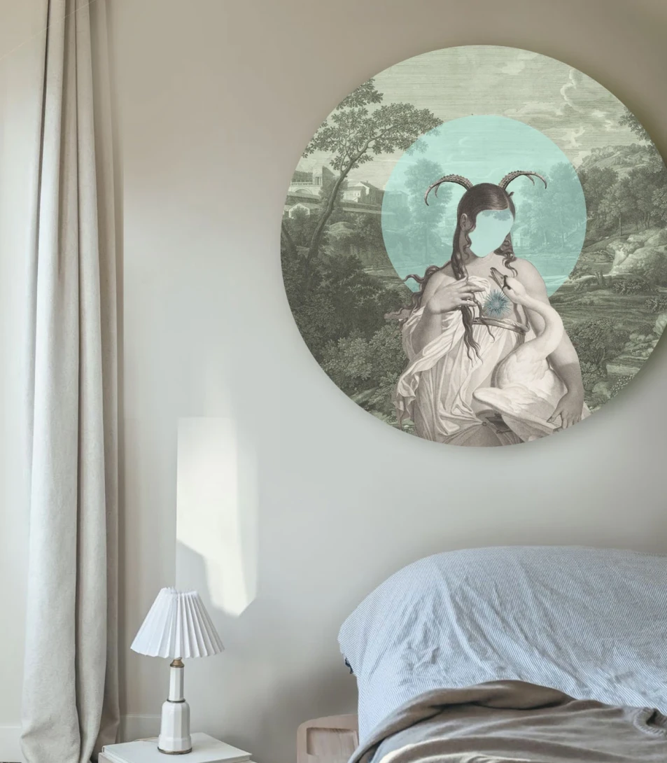 Wallcolors DOT-9312 Dots Zodiac Muse - okrągły mural w mistyczną postać kobiecą