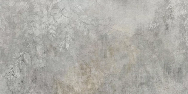 Tecnografica BZ060607-2 Metal Feywood Silver - mural w liście i gałęzie