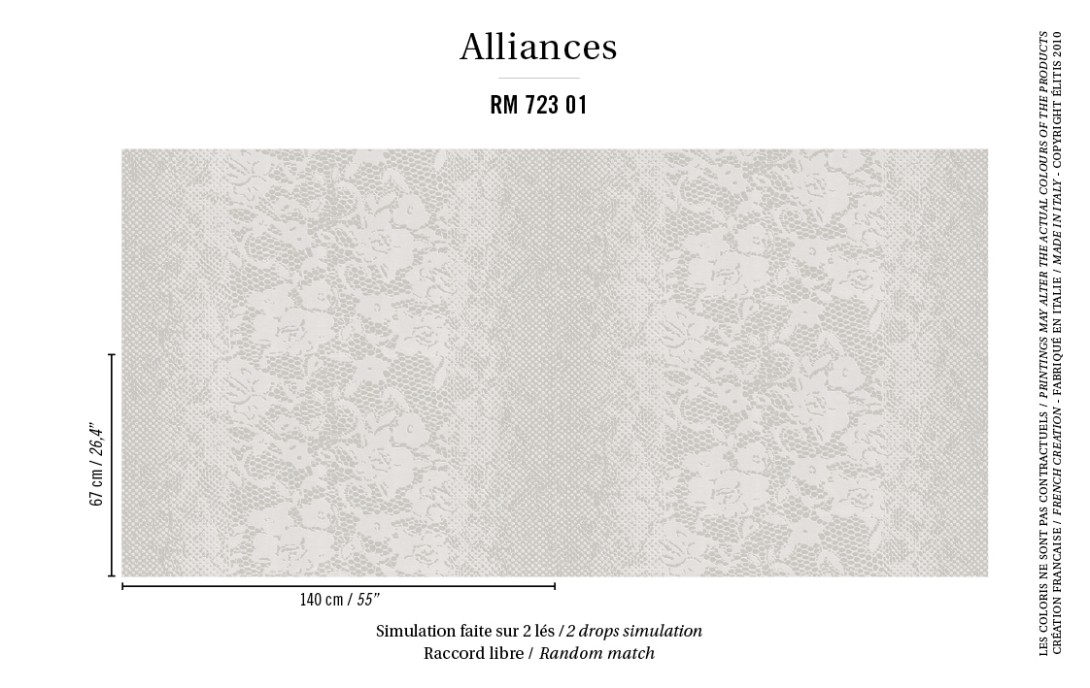 Elitis RM 723 01 Alliances Joyau – tapeta tekstylna 3D