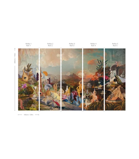 Wallcolors TAP-9306 2025 The Surreal Valley - mural w abstrakcyjny krajobraz doliny