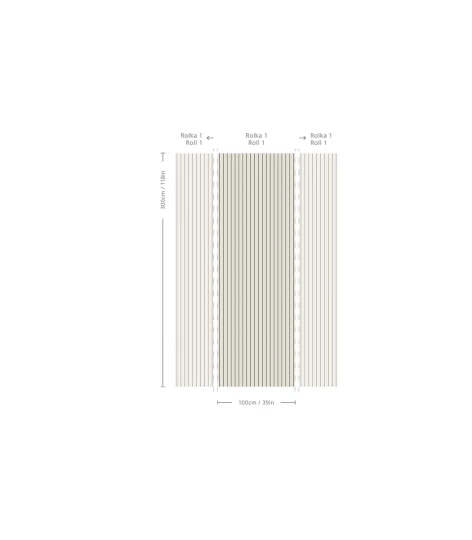 Wallcolors TAP-9261 2025 Minimal Stripe - mural w cienkie paski