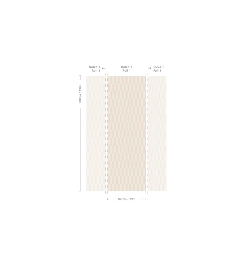 Wallcolors TAP-9260 2025 Tetris Stripe Pink - mural w paski