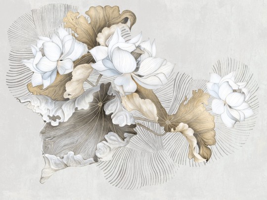 Wallcraft 1080 32 2501 2025 Kona - mural w kwiaty lotosu