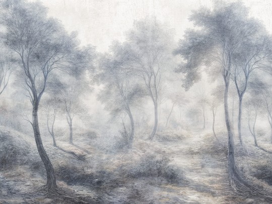Wallcraft 1085 31 2501 2025 Nebbia - mural w zamglony las