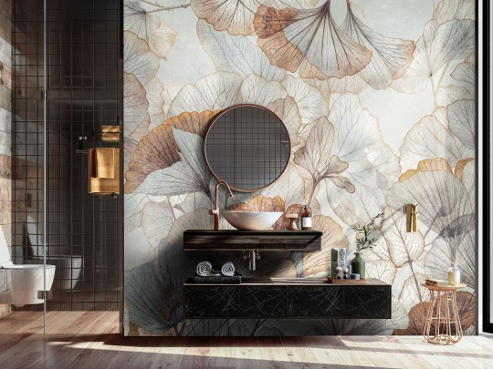 Wallcraft 950 33 2402 2025 Ignis - mural w minimalistyczne liście