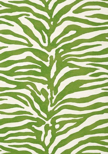 Thibaut T85030 Greenwood Serengeti Green - tapeta w print zebry