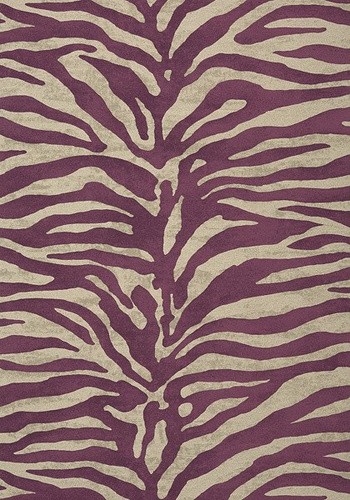 Thibaut T85031 Greenwood Serengeti Eggplant - tapeta w print zebry