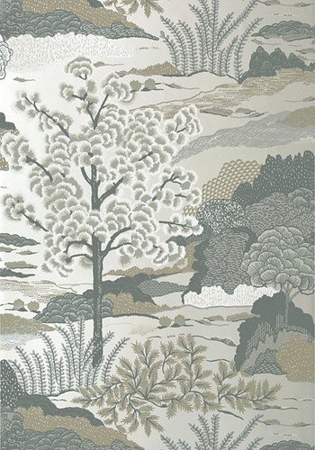 Thibaut T85045 Greenwood Daintree Pearl - tapeta w sosnę japońską