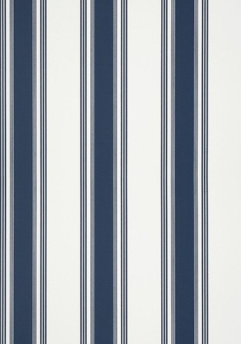 Thibaut T85047 Greenwood Brittany Stripe Navy - tapeta w paski