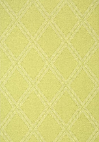 Thibaut T85053 Greenwood Diamond Head Green - tapeta w kratownicę na tle imitującym len