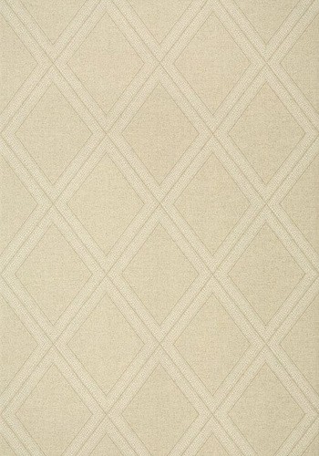 Thibaut T85055 Greenwood Diamond Head Taupe - tapeta w kratownicę na tle imitującym len