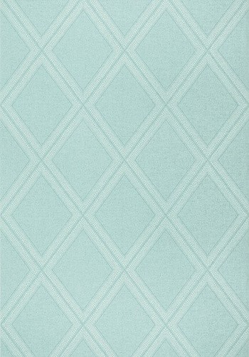 Thibaut T85057 Greenwood Diamond Head Light Teal - tapeta w kratownicę na tle imitującym len