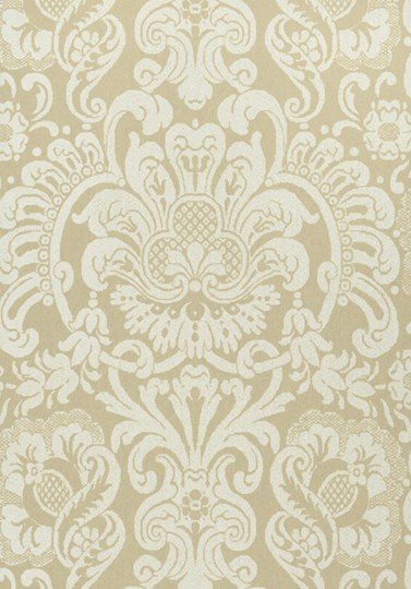 Thibaut T89103 Damask Resource 4 Dorian Damask Beige - tapeta w roślinne ornamenty
