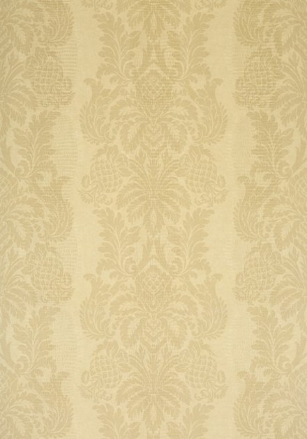 Thibaut T89109 Damask Resource 4 French Quarter Damask Beige - tapeta w ornamenty roślinne układające się w paski
