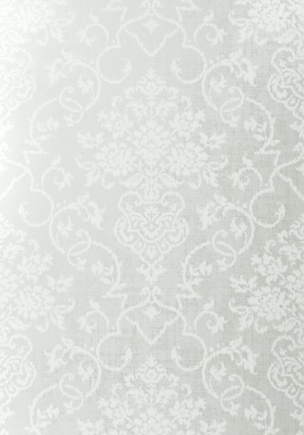 Thibaut T89119 Damask Resource 4 Alicia Metallic Silver - tapeta strukturalna w roślinne ornamenty