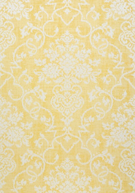 Thibaut T89121 Damask Resource 4 Alicia Yellow - tapeta strukturalna w roślinne ornamenty