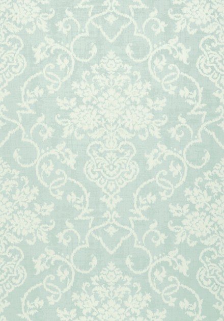 Thibaut T89122 Damask Resource 4 Alicia Aqua - tapeta strukturalna w roślinne ornamenty