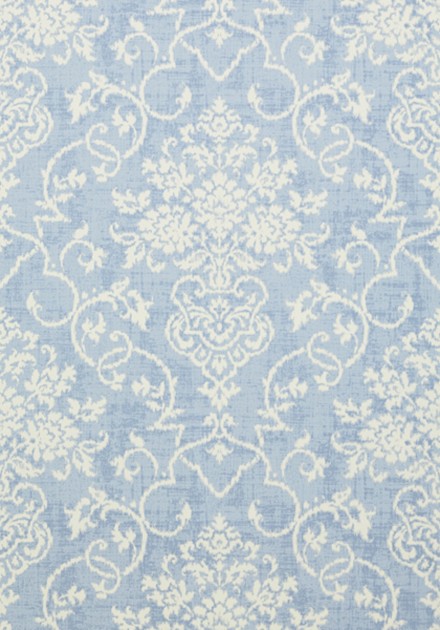 Thibaut T89123 Damask Resource 4 Alicia Blue - tapeta strukturalna w roślinne ornamenty