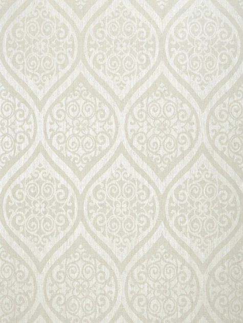 Thibaut T89144 Damask Resource 4 Tangiers Linen - tapeta w roślinne ornamenty z lnianej siatki
