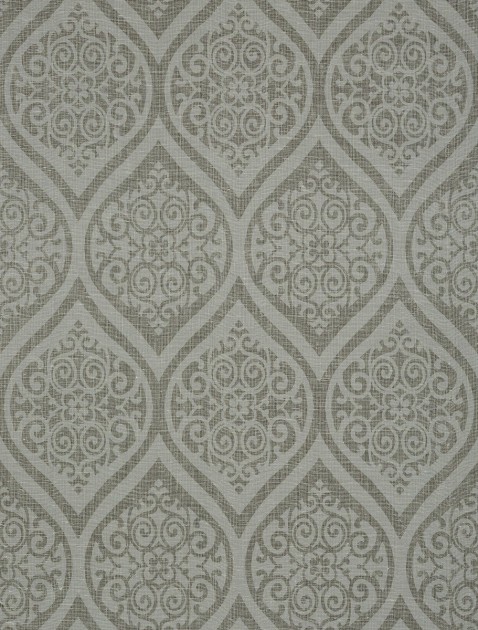 Thibaut T89147 Damask Resource 4 Tangiers Charcoal - tapeta w roślinne ornamenty z lnianej siatki