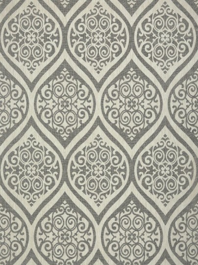 Thibaut T89149 Damask Resource 4 Tangiers Black on Off White - tapeta w roślinne ornamenty z lnianej siatki