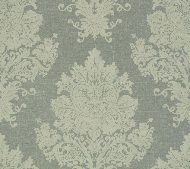 Thibaut T89155 Damask Resource 4 Licata Smoke - tapeta w roślinne ornamenty stworzone z wypukłego tuszu