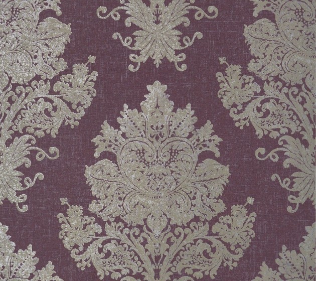 Thibaut T89156 Damask Resource 4 Licata Plum - tapeta w roślinne ornamenty stworzone z wypukłego tuszu