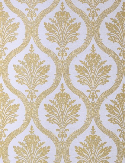 Thibaut T89158 Damask Resource 4 Clessidra Metallic Gold on Lilac - tapeta w motyw stylizowanych roślin i ogee