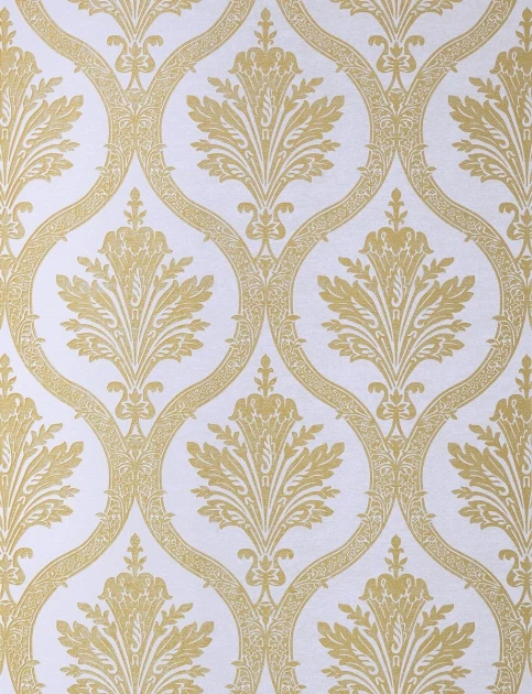 Thibaut T89158 Damask Resource 4 Clessidra Metallic Gold on Lilac - tapeta w motyw stylizowanych roślin i ogee