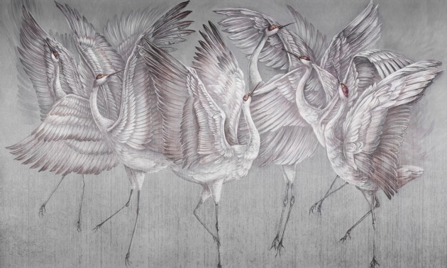 Rauv Harmony Winged Serenity - mural w tańczące ptaki