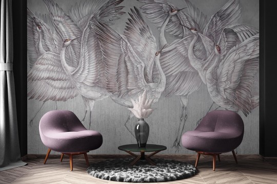 Rauv Harmony Winged Serenity - mural w tańczące ptaki