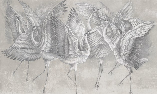 Rauv Harmony Winged Serenity 2 - mural w tańczące ptaki