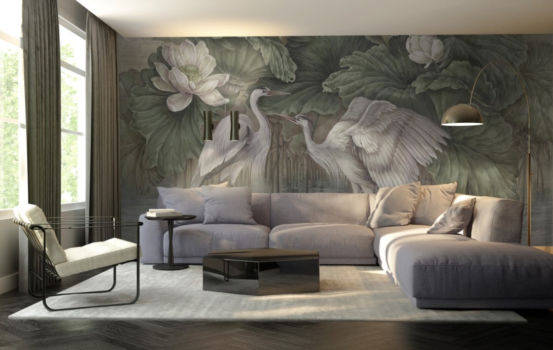 Rauv Harmony Heron Haze 3 - mural w czaple
