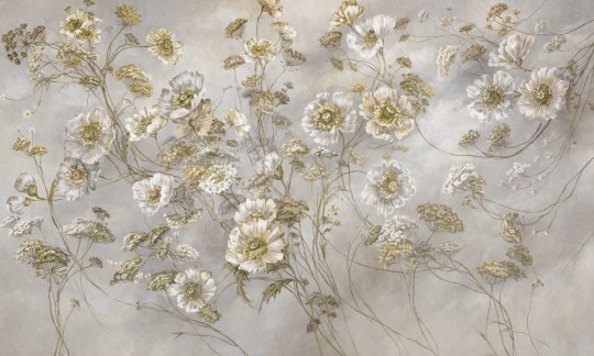 Rauv Harmony Floral Whimsy - mural w kwiaty na zamglonym tle