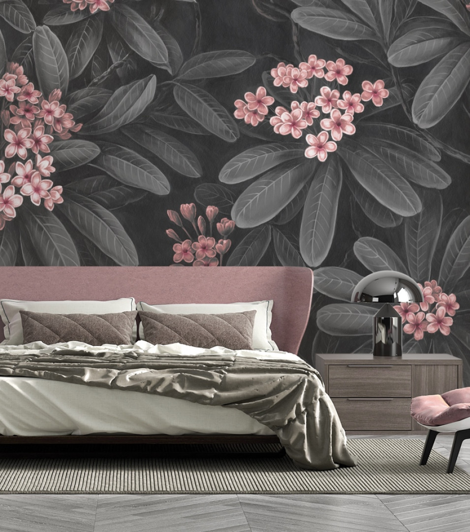 Rauv Harmony Frangipani 2 - mural w egzotyczne liście i kwiaty