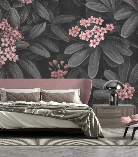 Rauv Harmony Frangipani 2 - mural w egzotyczne liście i kwiaty