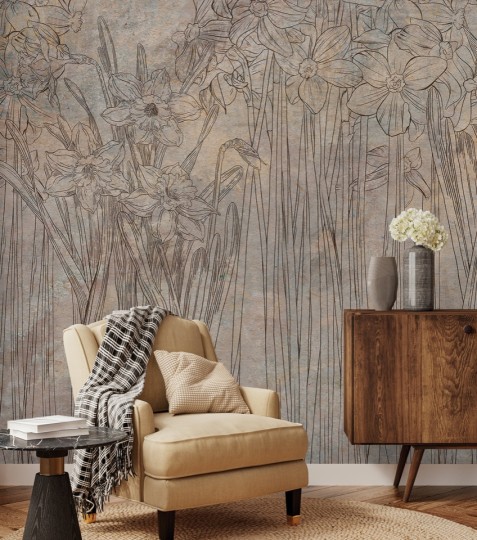 Rauv Harmony Daffodil Garden - mural w polne rośliny