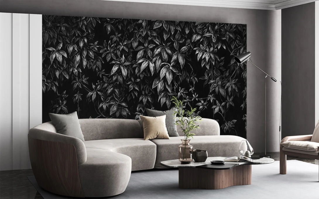 Rauv Harmony Opulent Oasis 3 - mural w rośliny na ciemnym tle