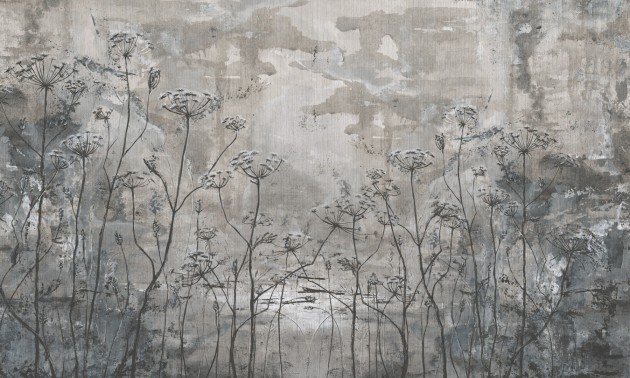 Rauv Mirage Velvet Dusk - mural w roślinny motyw na industrialnym tle