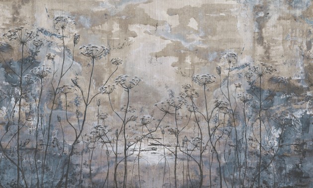 Rauv Mirage Velvet Dusk 2 - mural w roślinny motyw na industrialnym tle