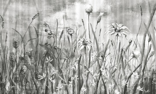 Rauv Mirage Cold Flowers - mural w polne rośliny