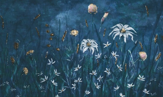 Rauv Mirage Cold Flowers 3 - mural w polne rośliny