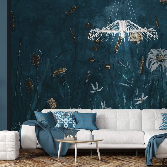 Rauv Mirage Cold Flowers 3 - mural w polne rośliny