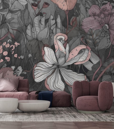 Rauv The First Bloosom - mural w kwiaty