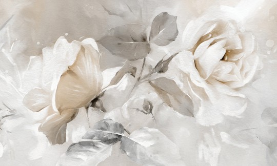 Rauv The First Powdery Rose - mural w róże