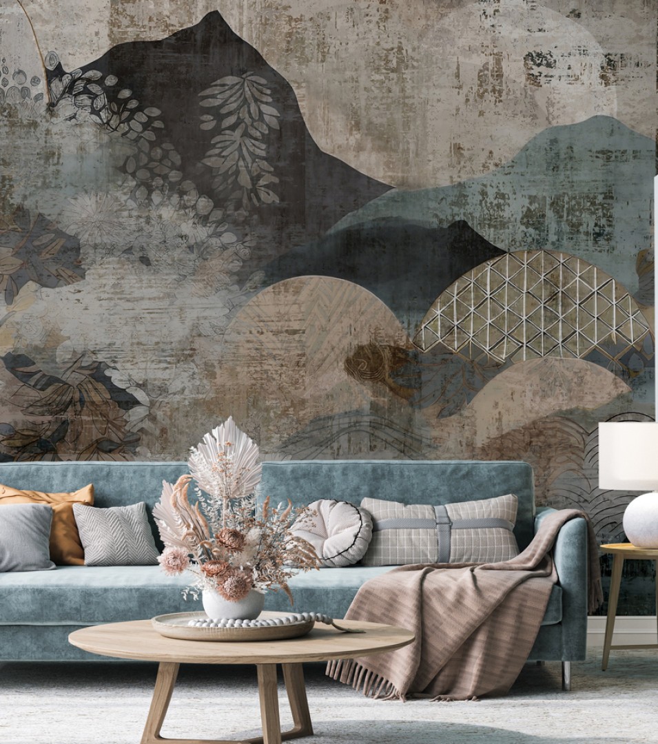 Rauv The First Rustic Reverie - mural w abstrakcyjny krajobraz